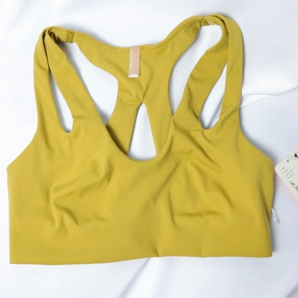 🅽🅴🆆 𝓕𝓻𝓮𝓮 𝓟𝓮𝓸𝓹𝓵𝓮 Movement racerback marigold sports bra, size XS
